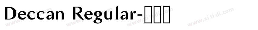 Deccan Regular字体转换